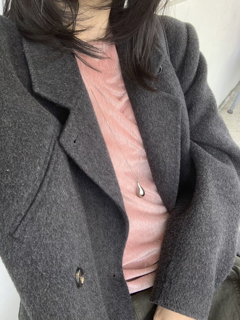 LOFN韓國代購女士新款推薦熱賣時尚休閑人氣真品中長款大衣LOFN中長款大衣