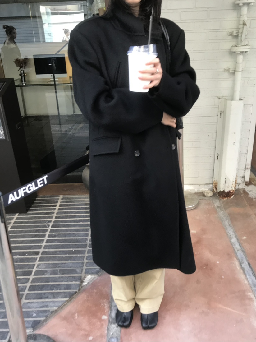LOFN韓國代購女士新款推薦熱賣時尚休閑人氣真品中長款大衣LOFN中長款大衣
