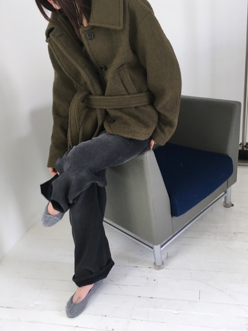 MINIMUZE韓國代購女士新品熱賣時尚推薦真品短款大衣含腰帶MINIMUZE短款大衣
