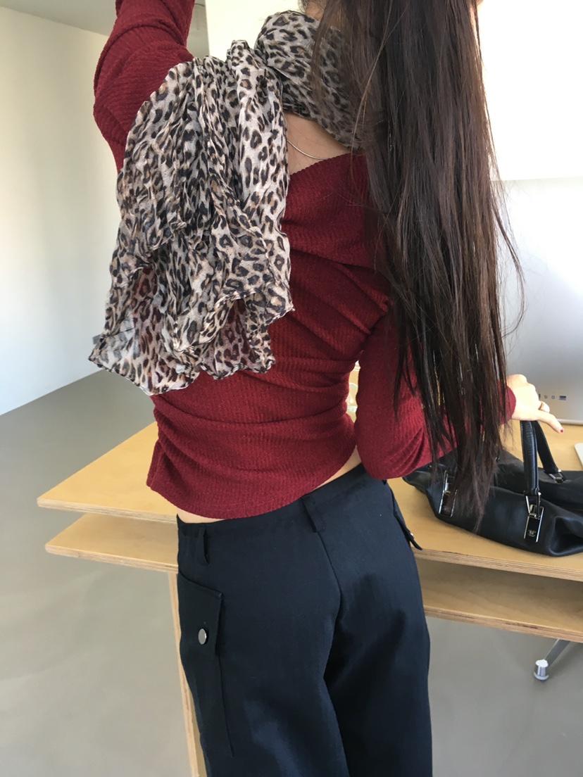 TREMA東大門實拍女裝新品推薦人氣真品休閑熱賣長袖T恤褶皺TREMA長袖T恤