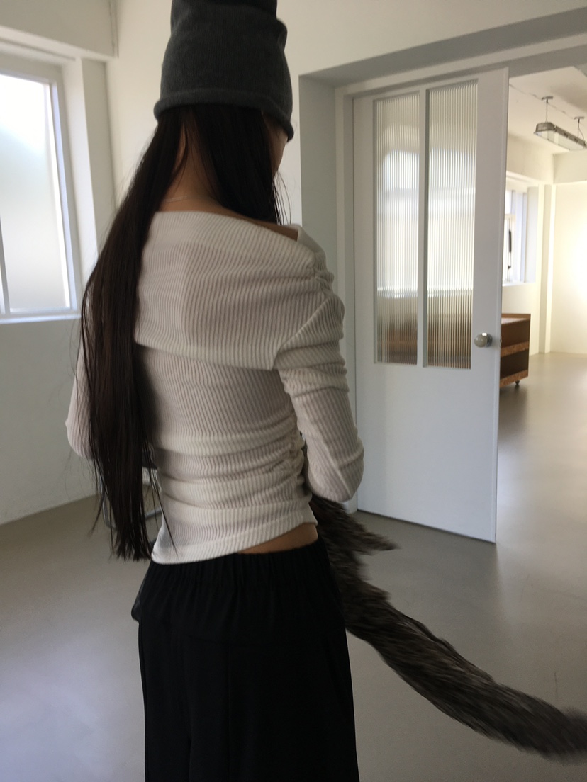 TREMA東大門實拍女裝新品推薦人氣真品休閑熱賣長袖T恤褶皺TREMA長袖T恤