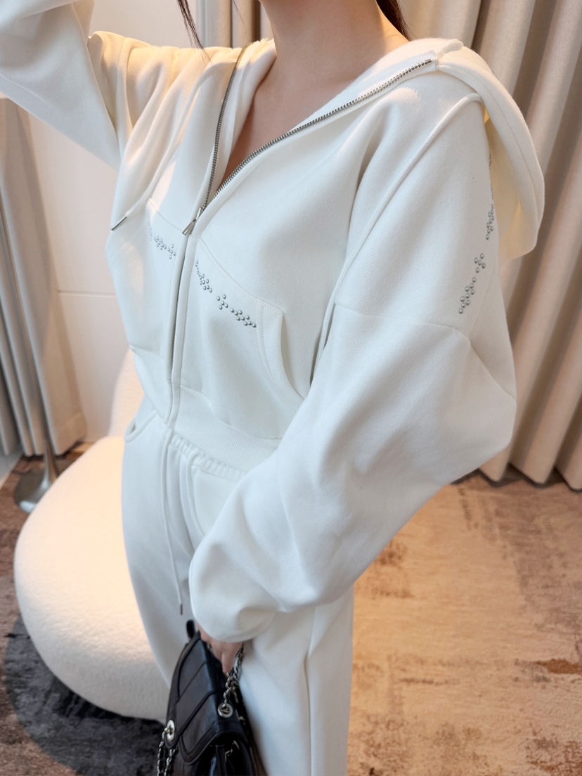 CLOTH韓國代購女裝新品時尚人氣熱賣休閑推薦套裝連帽衫抓絨CLOTH套裝