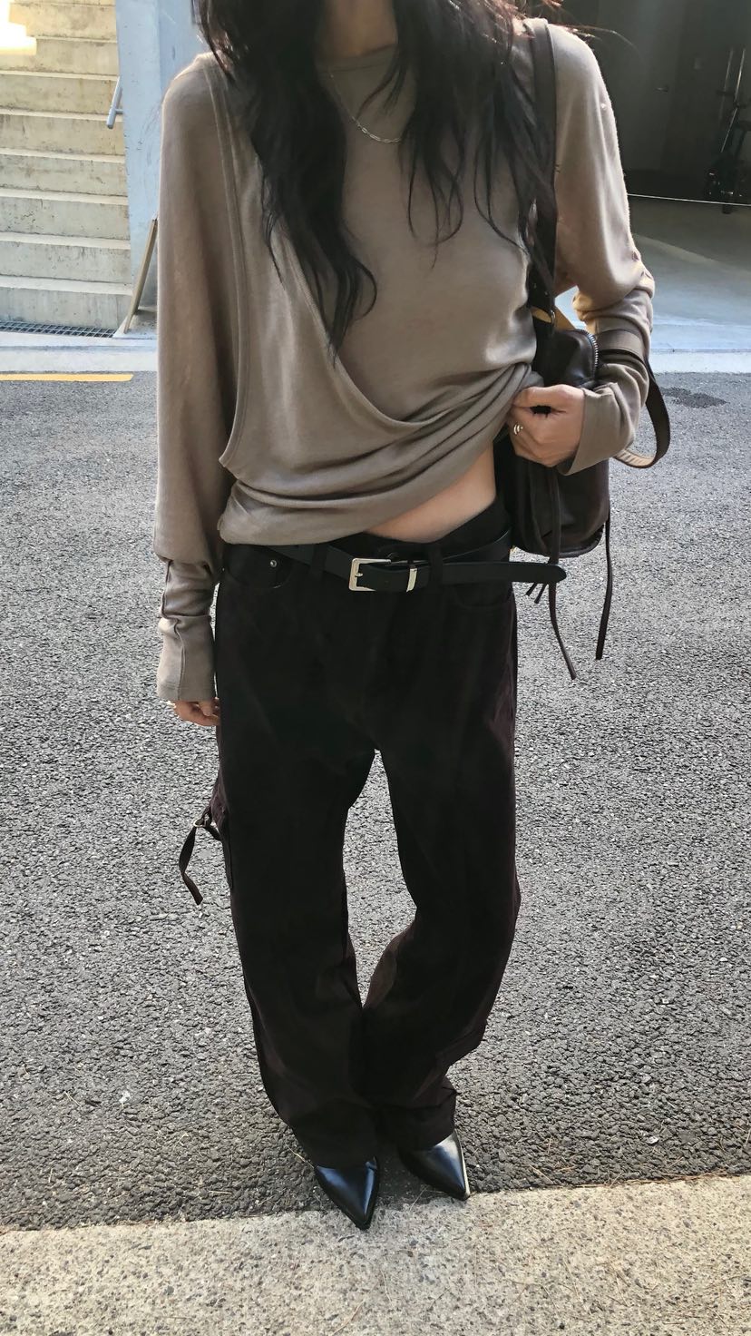 OVER RICH東大門實拍女裝新品人氣推薦時尚休閑熱賣長袖T恤OVER RICH長袖T恤