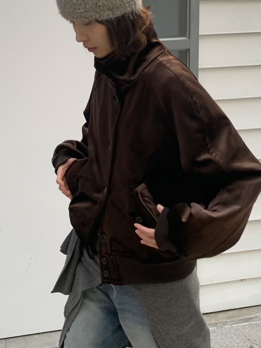 KARE/WEREPIECE東大門實拍女士新品人氣熱賣夾克高領絲絨KARE/WERE PIECE夾克