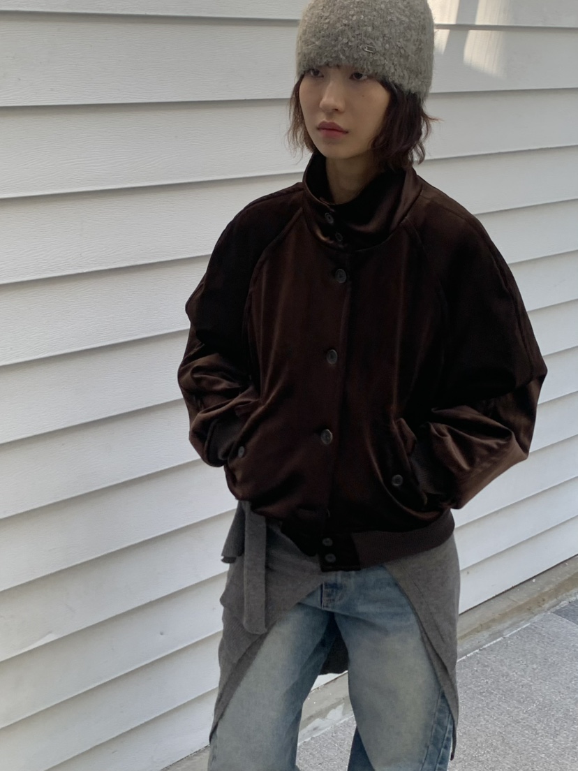 KARE/WEREPIECE東大門實拍女士新品人氣熱賣夾克高領絲絨KARE/WERE PIECE夾克