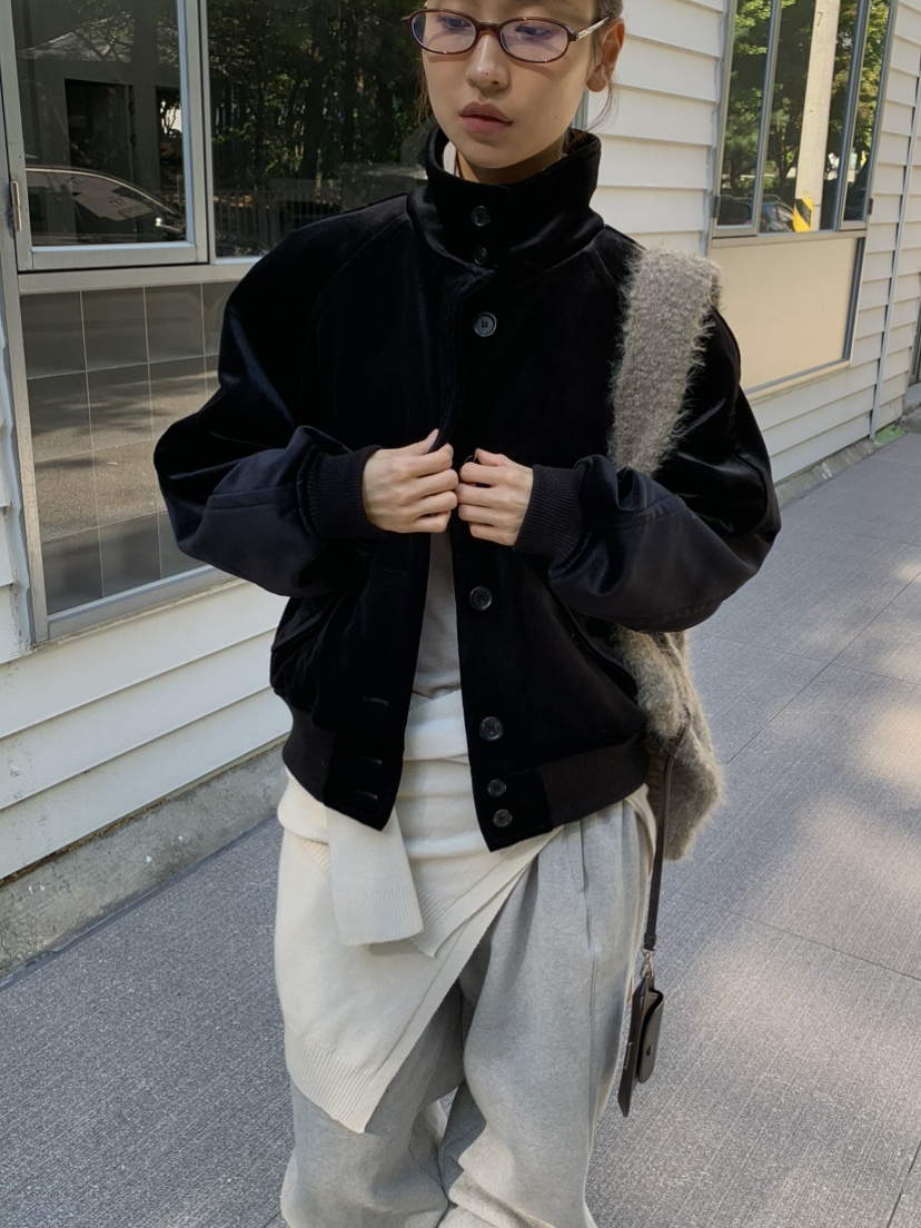 KARE/WEREPIECE東大門實拍女士新品人氣熱賣夾克高領絲絨KARE/WERE PIECE夾克