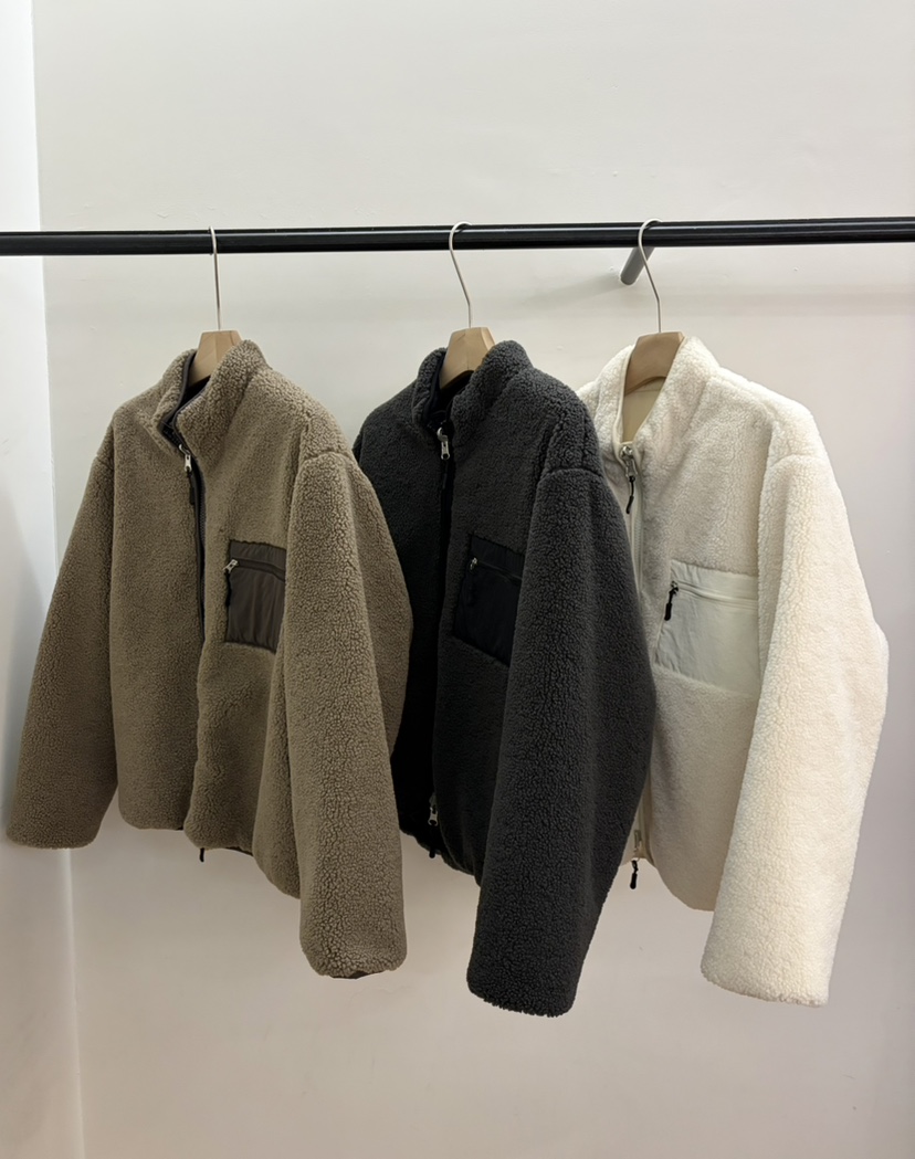 JADEMARKET東大門實拍女士新品真品推薦夾克兩面穿雙面羅紋JADE MARKET/JADE SEOUL夾克圖色2左二色