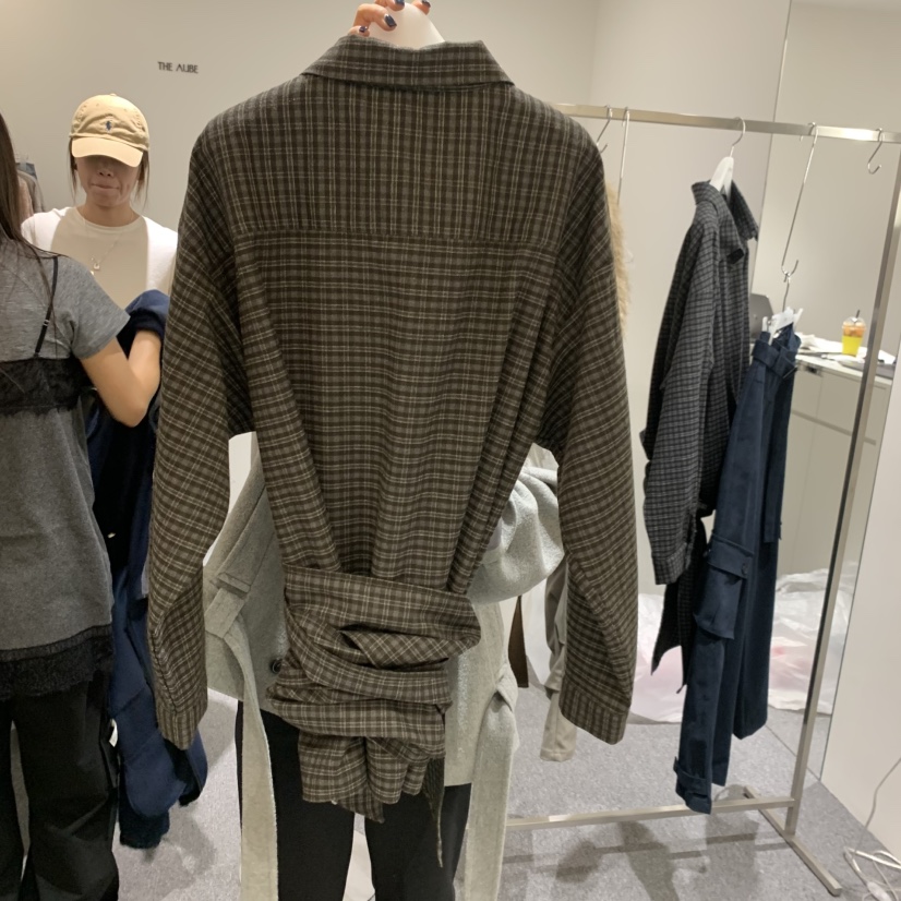 AUBE韓國代購女裝新品人氣真品推薦時尚休閑襯衫蕾絲衫北歐THE AUBE襯衫/蕾絲衫