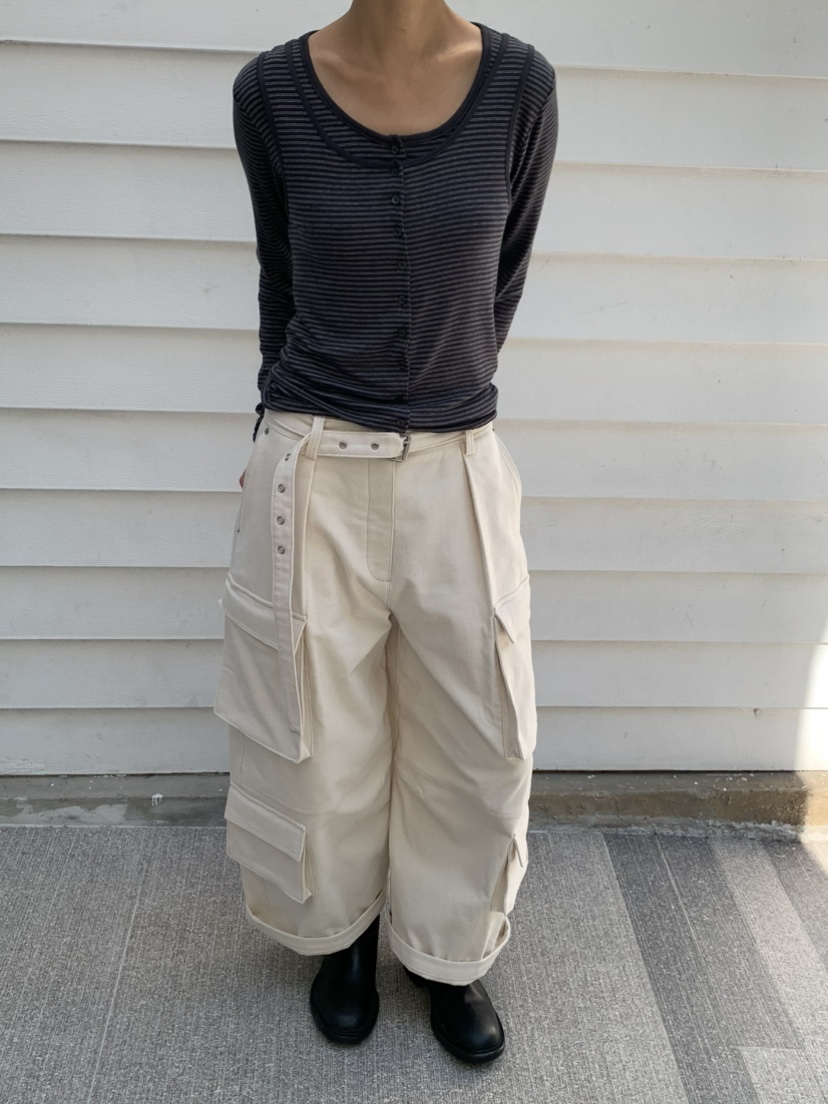 KARE/WEREPIECE東大門直郵女士新品推薦休閑褲含腰帶拉絨KARE/WERE PIECE休閑褲