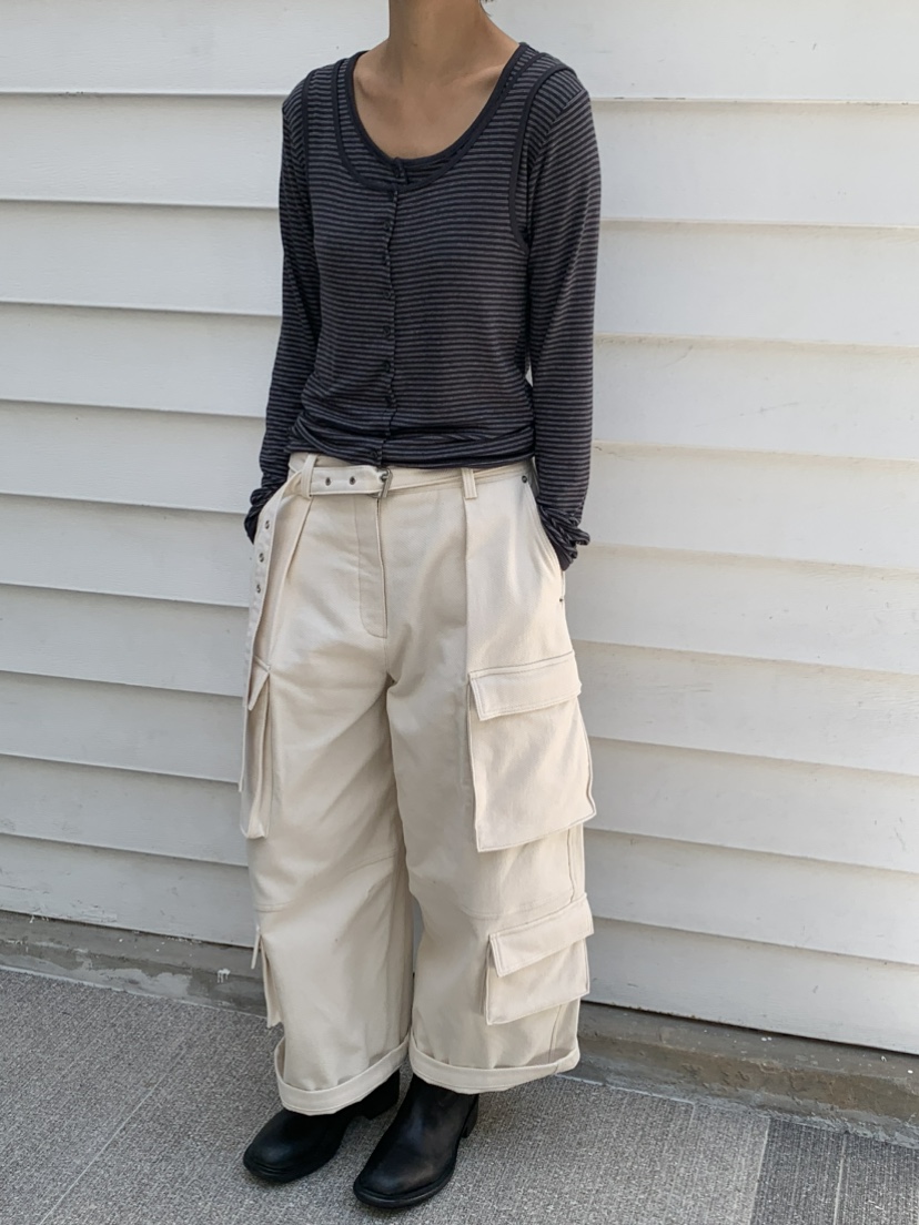 KARE/WEREPIECE東大門直郵女士新品推薦休閑褲含腰帶拉絨KARE/WERE PIECE休閑褲