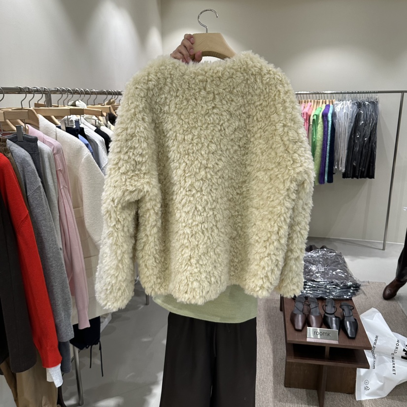 ROOM K-P韓國直郵女士新品熱賣休閑真品短款大衣毛皮雙面ROOM K-P短款大衣