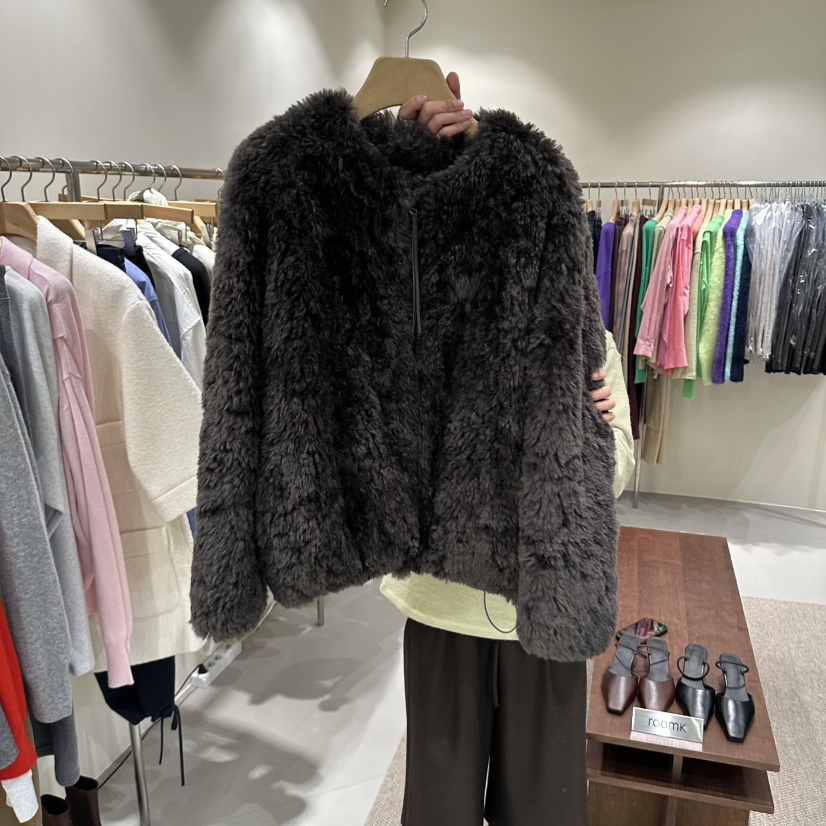 ROOM K-P韓國直郵女士新品熱賣休閑真品短款大衣毛皮雙面ROOM K-P短款大衣圖色2