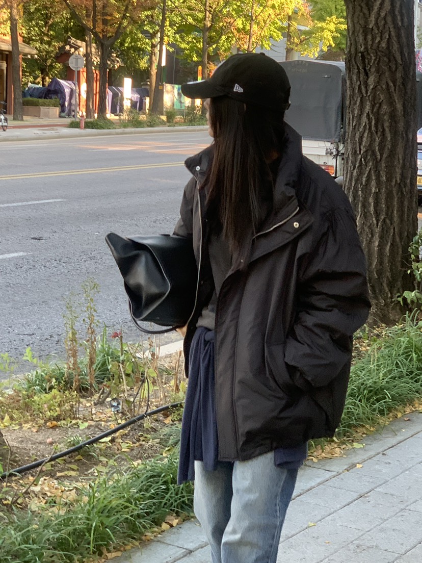 TRUE韓國代購女裝新款真品人氣休閑熱賣短款羽絨服抽繩填充TRUE短款羽絨服