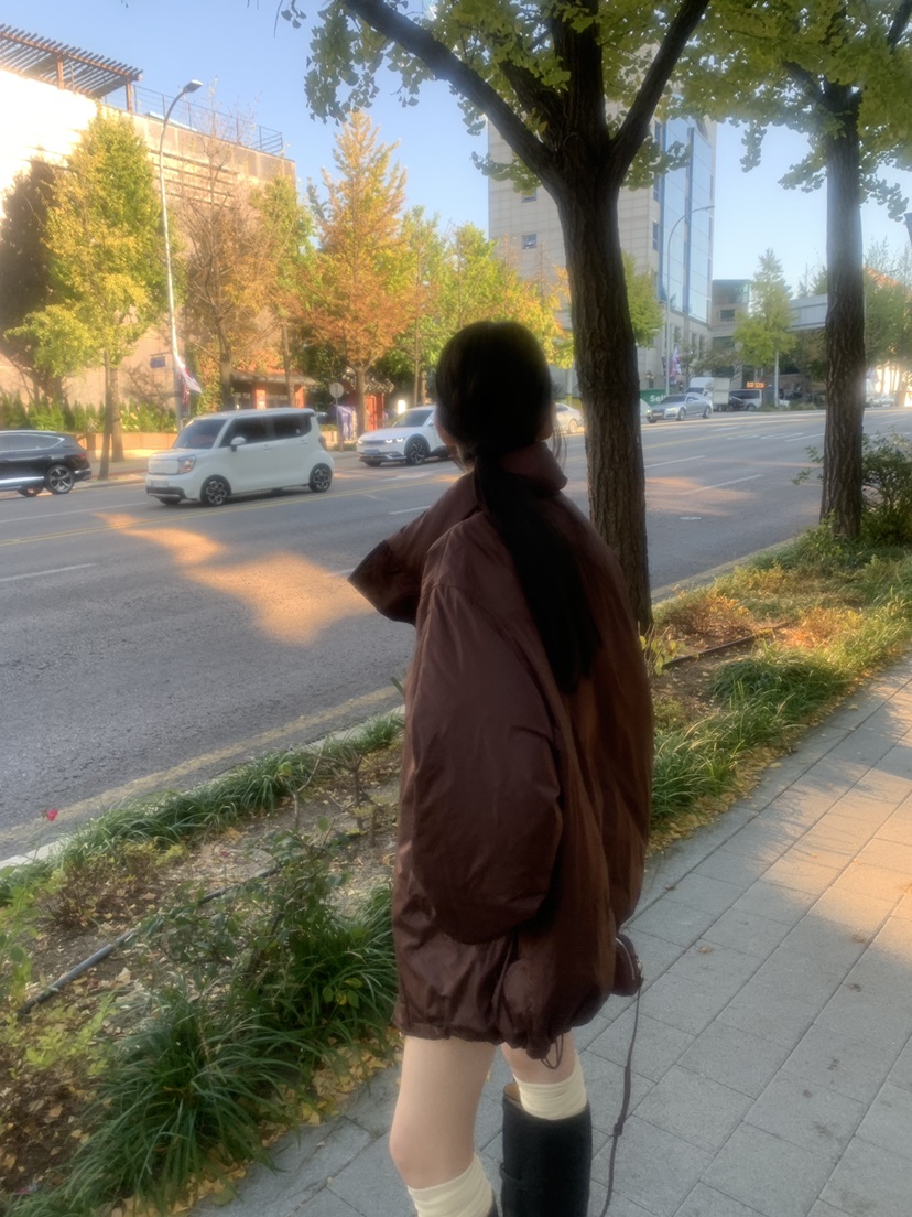 TRUE韓國代購女裝新款真品人氣休閑熱賣短款羽絨服抽繩填充TRUE短款羽絨服