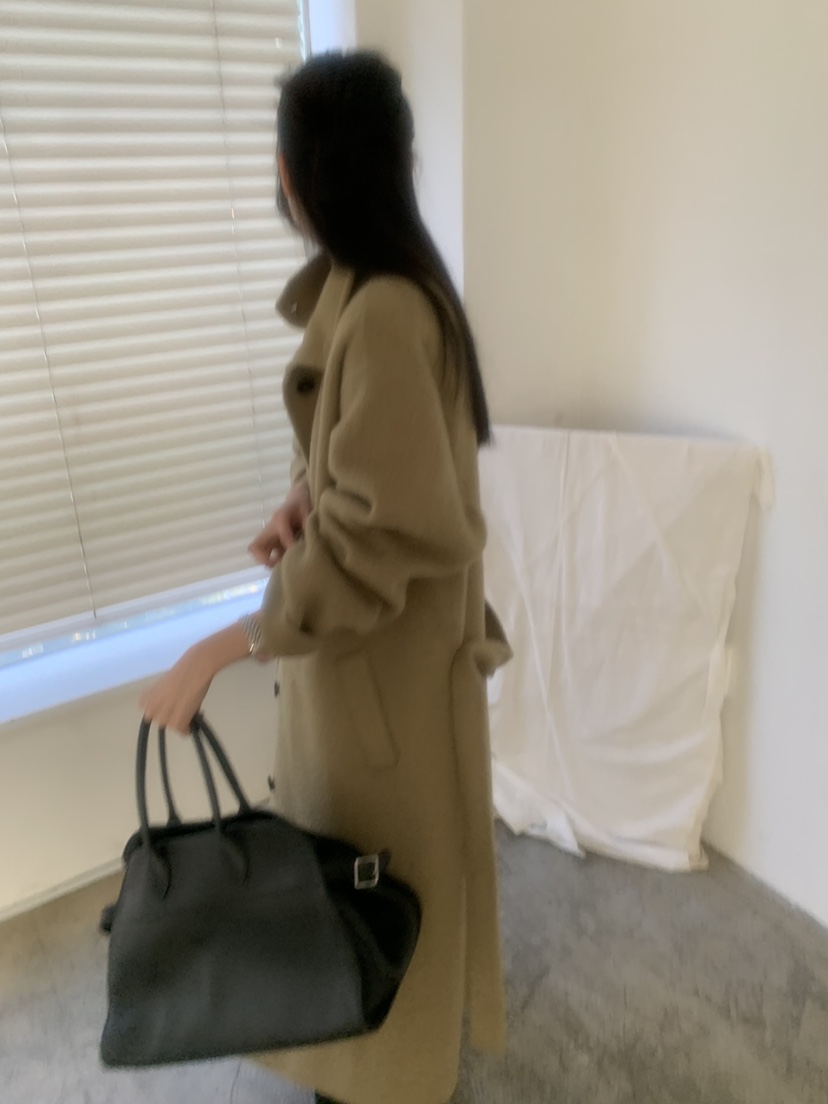 TRUE韓國代購女裝新品熱賣時尚休閑推薦中長款大衣含腰帶TRUE中長款大衣