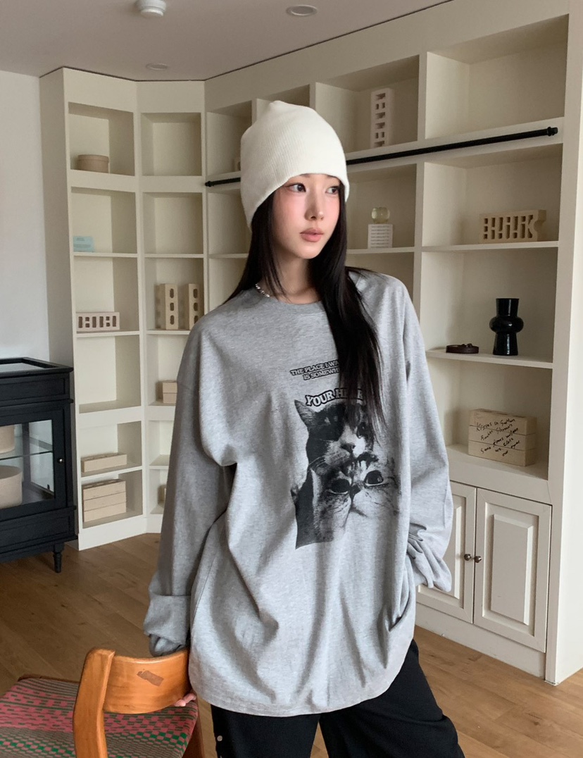 BURROW/ARaakie韓國直郵女裝新品休閑人氣推薦真品長袖T恤BURROW/ARaakie長袖T恤