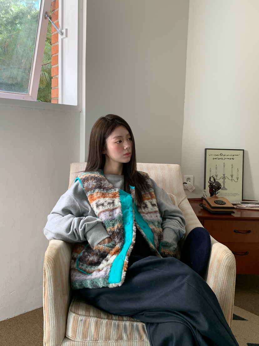 MAISONDEGLORY東大門實拍女裝新款人氣馬甲不含內搭毛皮雙面Maison de glory馬甲