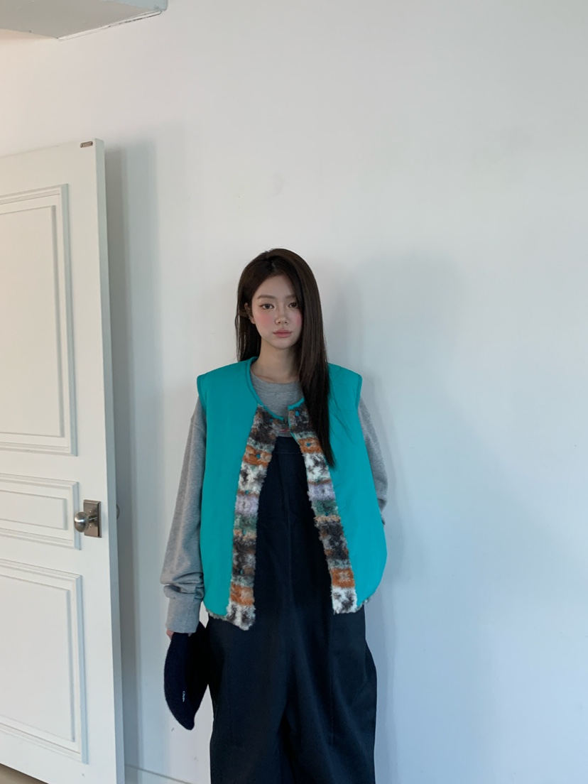 MAISONDEGLORY東大門實拍女裝新款人氣馬甲不含內搭毛皮雙面Maison de glory馬甲
