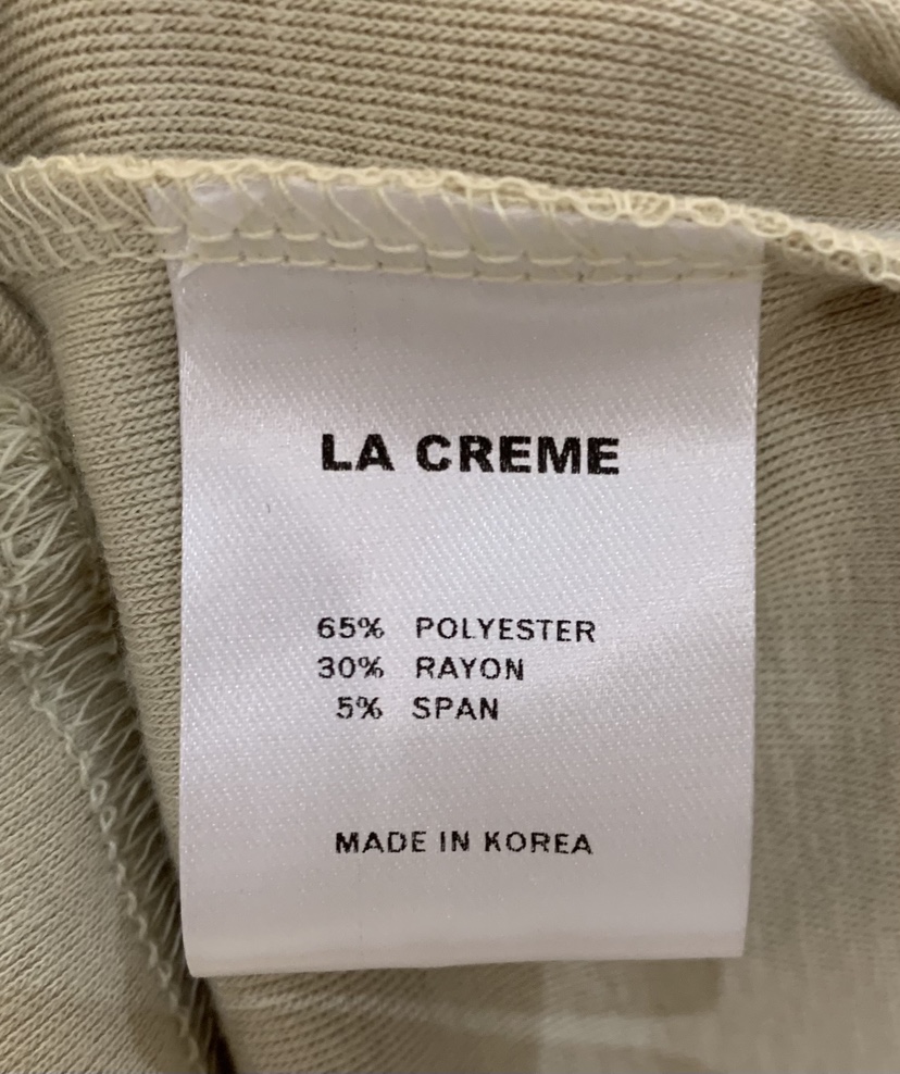 LA CREME韓國代購女裝新款時尚熱賣推薦長袖T恤船領褶皺LA CREME長袖T恤