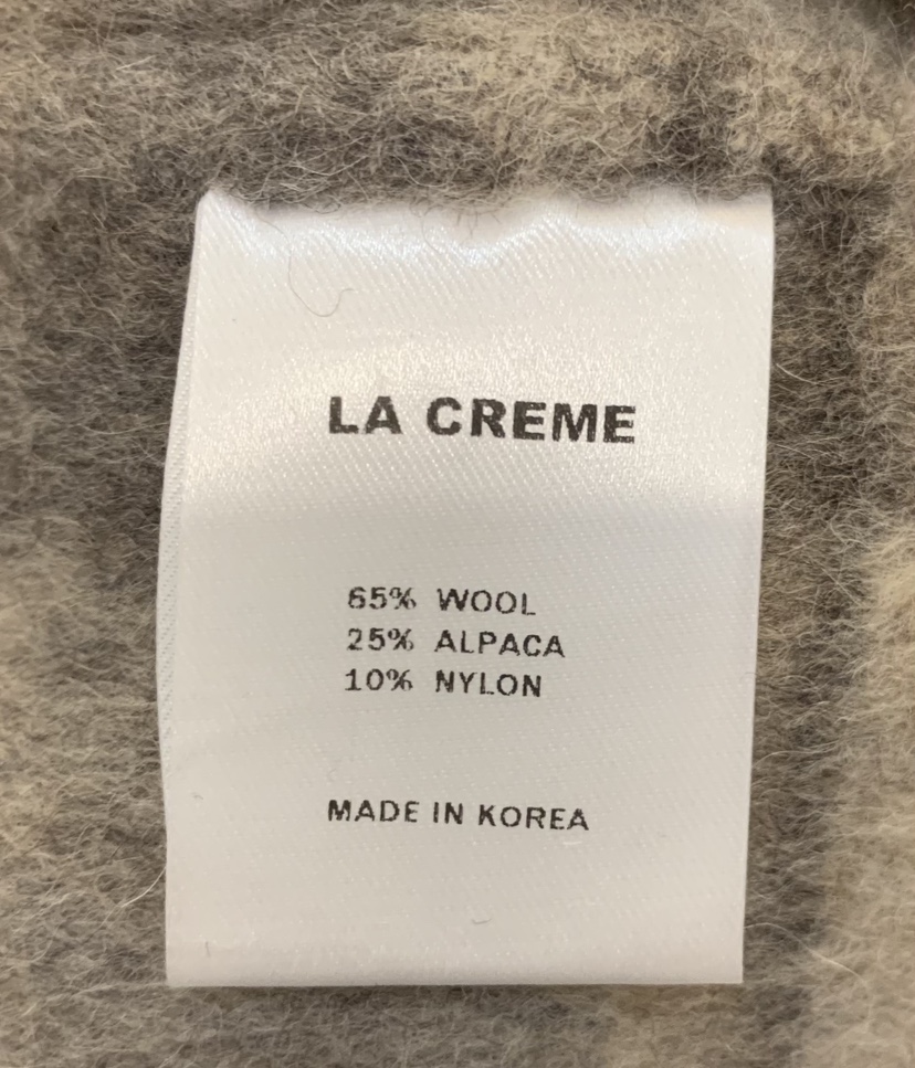 LA CREME韓國直郵女士新款推薦休閑短款大衣美利奴羊毛羊駝LA CREME短款大衣