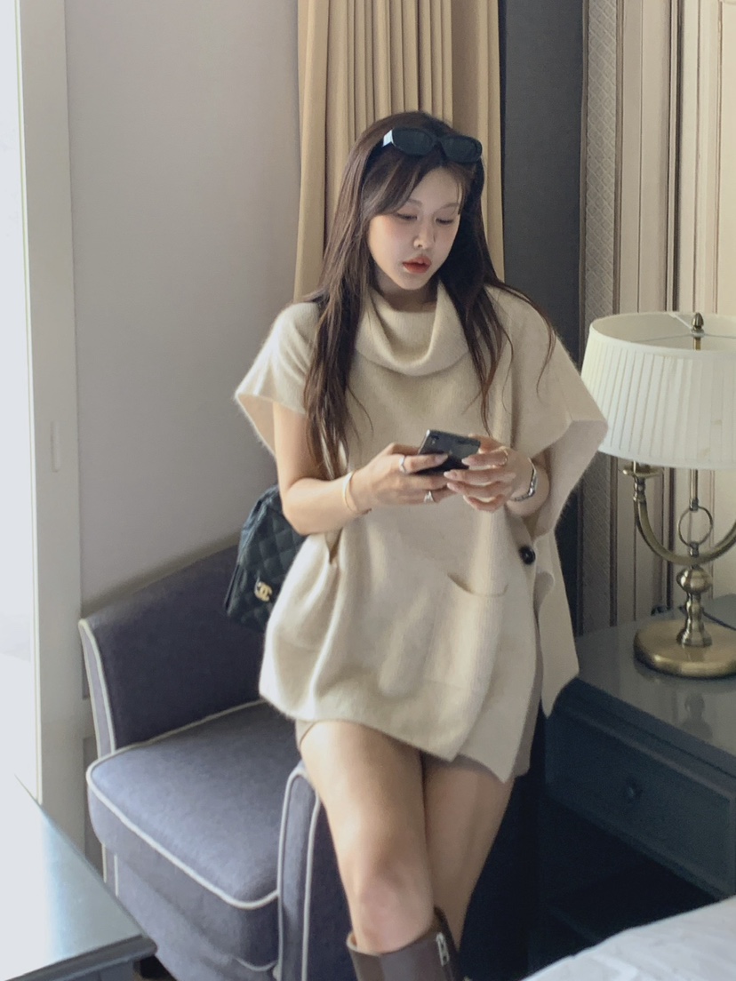 LA CREME韓國代購女士新款時尚真品熱賣休閑針織衫狐貍浣熊LA CREME針織衫