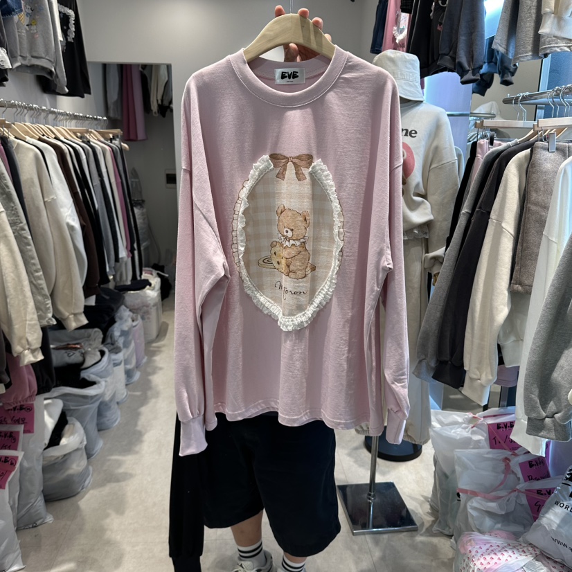 EVE韓國代購女裝新品推薦休閑人氣熱賣時尚真品長袖T恤EVE長袖T恤圖色2