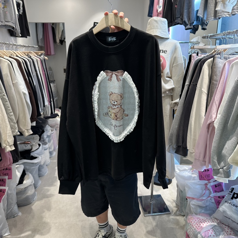 EVE韓國代購女裝新品推薦休閑人氣熱賣時尚真品長袖T恤EVE長袖T恤圖色3