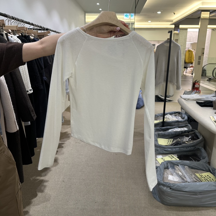 VEGETABLE韓國代購女裝新品推薦真品時尚人氣長袖T恤紐扣VEGETABLE長袖T恤
