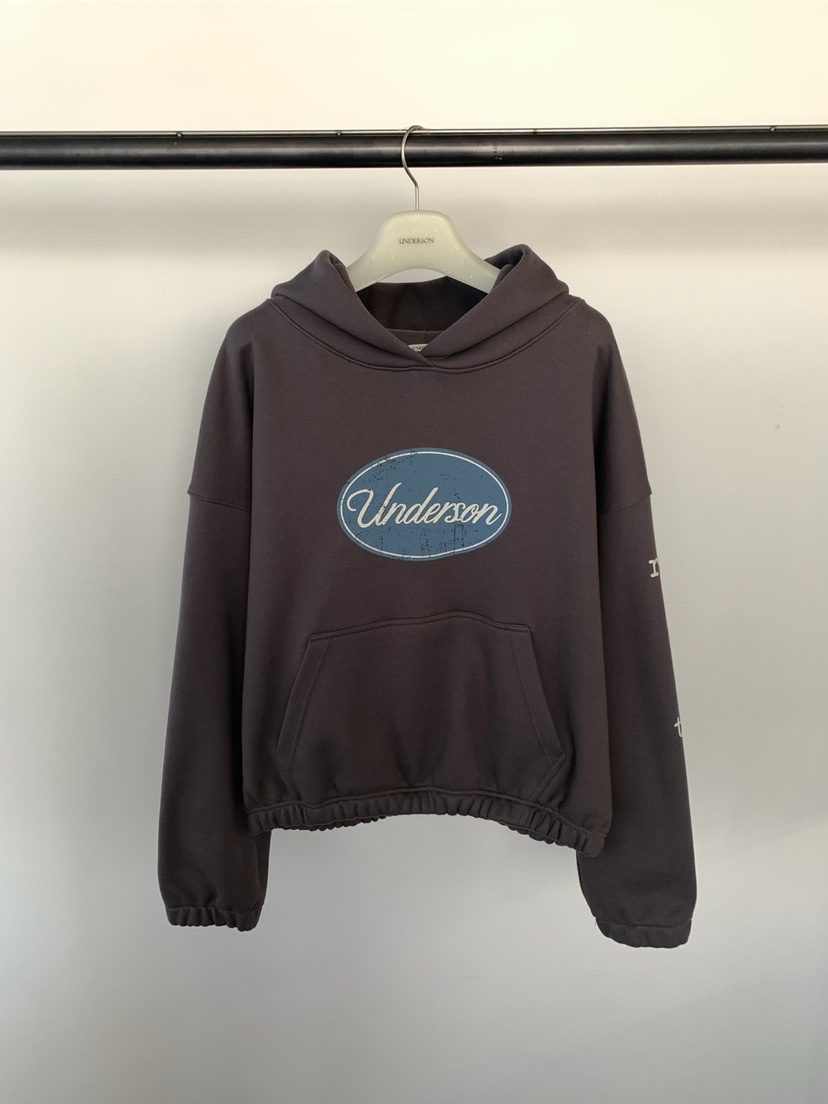 UNDERSON東大門代購女裝新款休閑推薦真品人氣時尚熱賣衛衣UNDERSON衛衣圖色2墨色