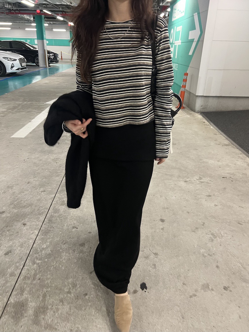 PLANTS ON GRAY東大門代購女士新品時尚真品熱賣長裙羅紋PLANTS ON GRAY長裙