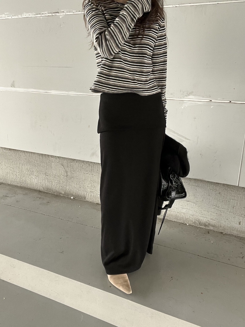 PLANTS ON GRAY東大門代購女士新品時尚真品熱賣長裙羅紋PLANTS ON GRAY長裙