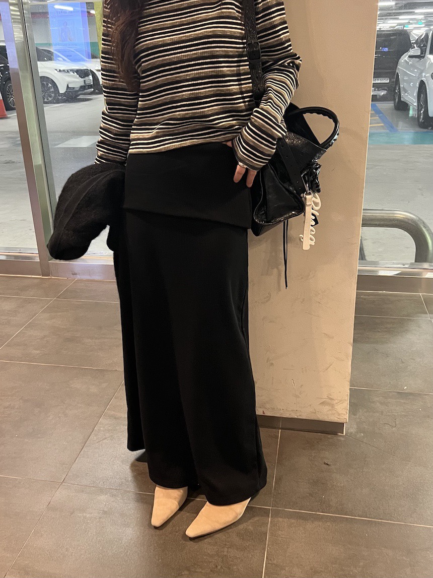 PLANTS ON GRAY東大門代購女士新品時尚真品熱賣長裙羅紋PLANTS ON GRAY長裙