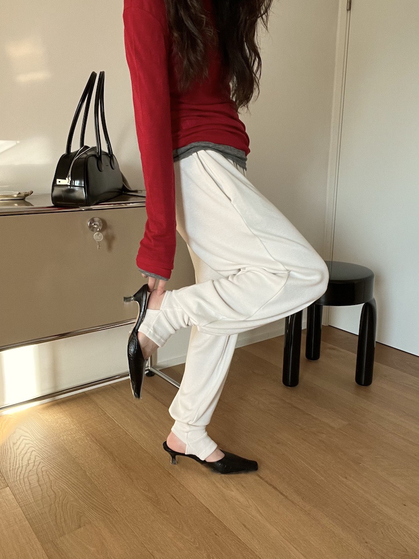 PLANTS ON GRAY韓國代購女士新品時尚熱賣休閑休閑褲保暖PLANTS ON GRAY休閑褲