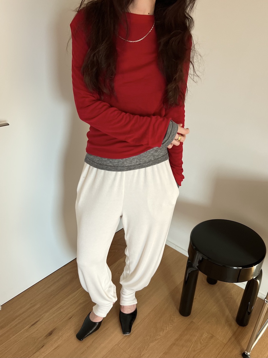 PLANTS ON GRAY韓國代購女士新品時尚熱賣休閑休閑褲保暖PLANTS ON GRAY休閑褲