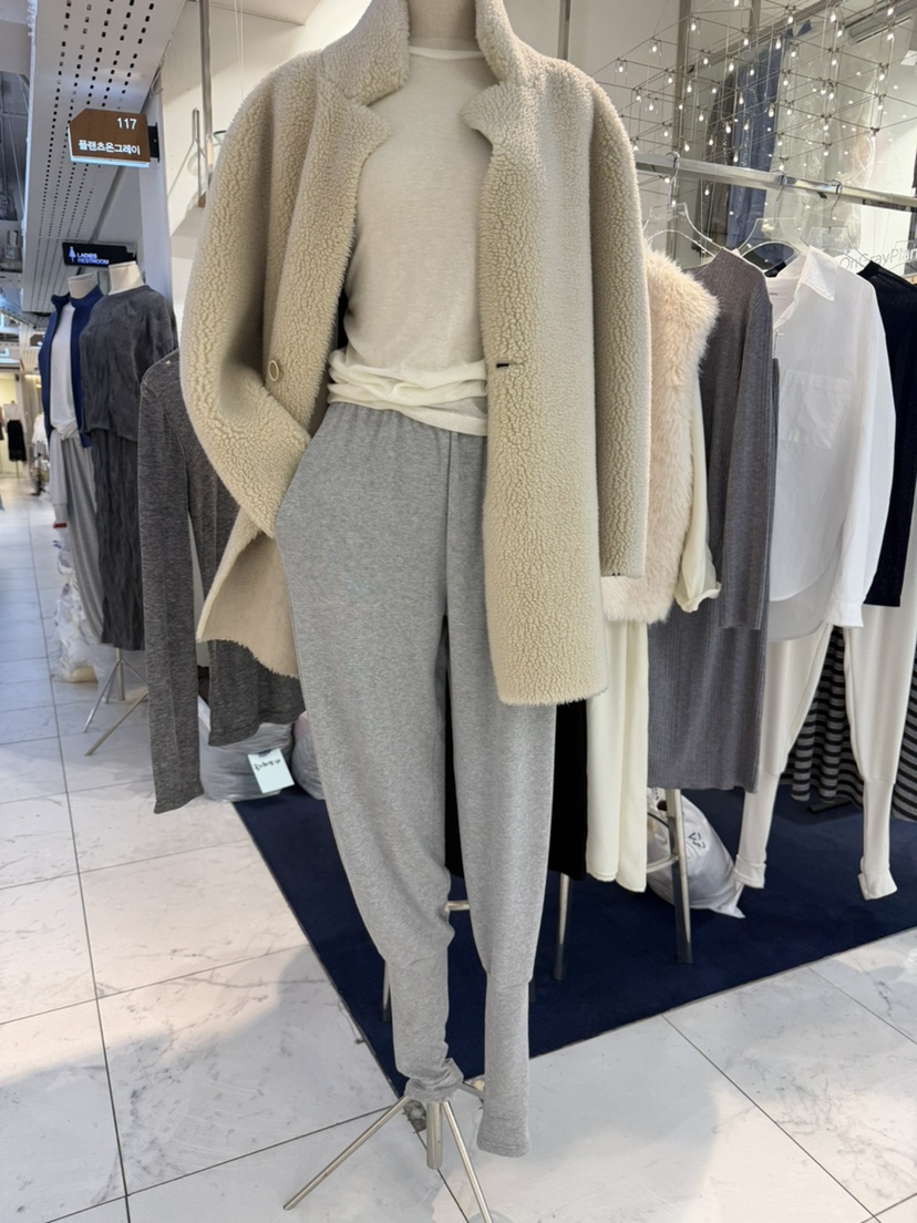 PLANTS ON GRAY韓國代購女士新品時尚熱賣休閑休閑褲保暖PLANTS ON GRAY休閑褲圖色2