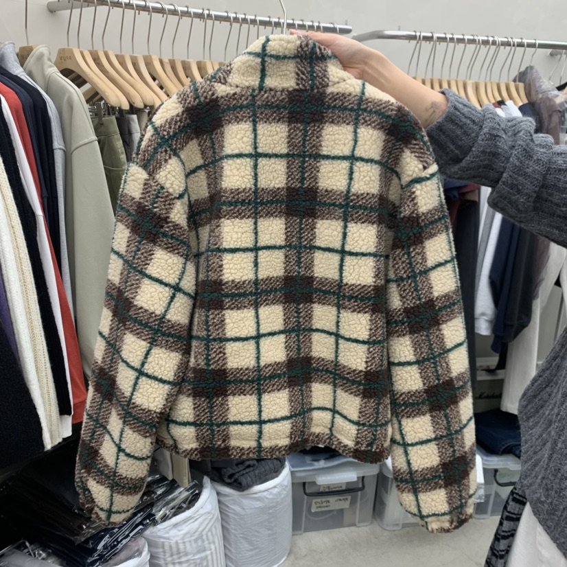 MURR東大門代購女裝新品人氣休閑時尚熱賣真品夾克格子短款MURR夾克