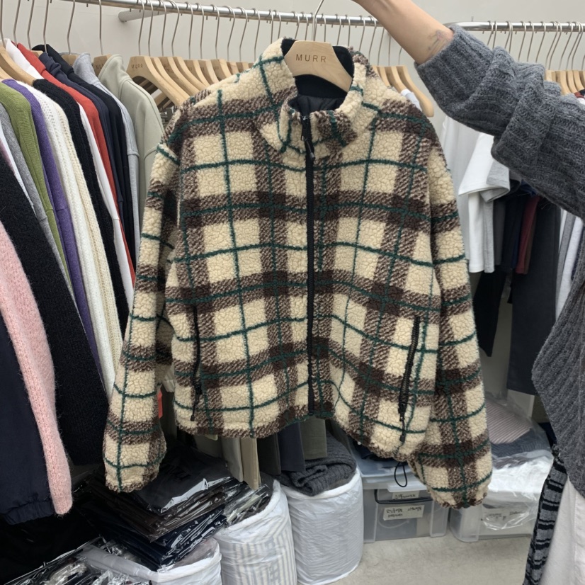 MURR東大門代購女裝新品人氣休閑時尚熱賣真品夾克格子短款MURR夾克圖色2