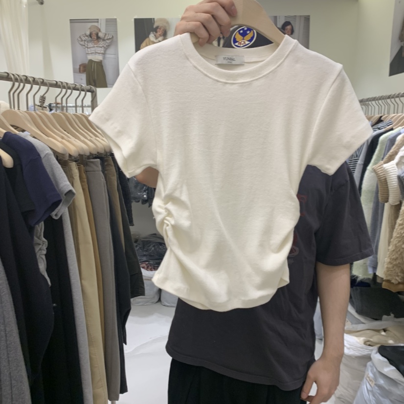 YUNBAL東大門代購女士新品真品休閑時尚熱賣人氣推薦T恤抓絨YUNBALT恤圖色4