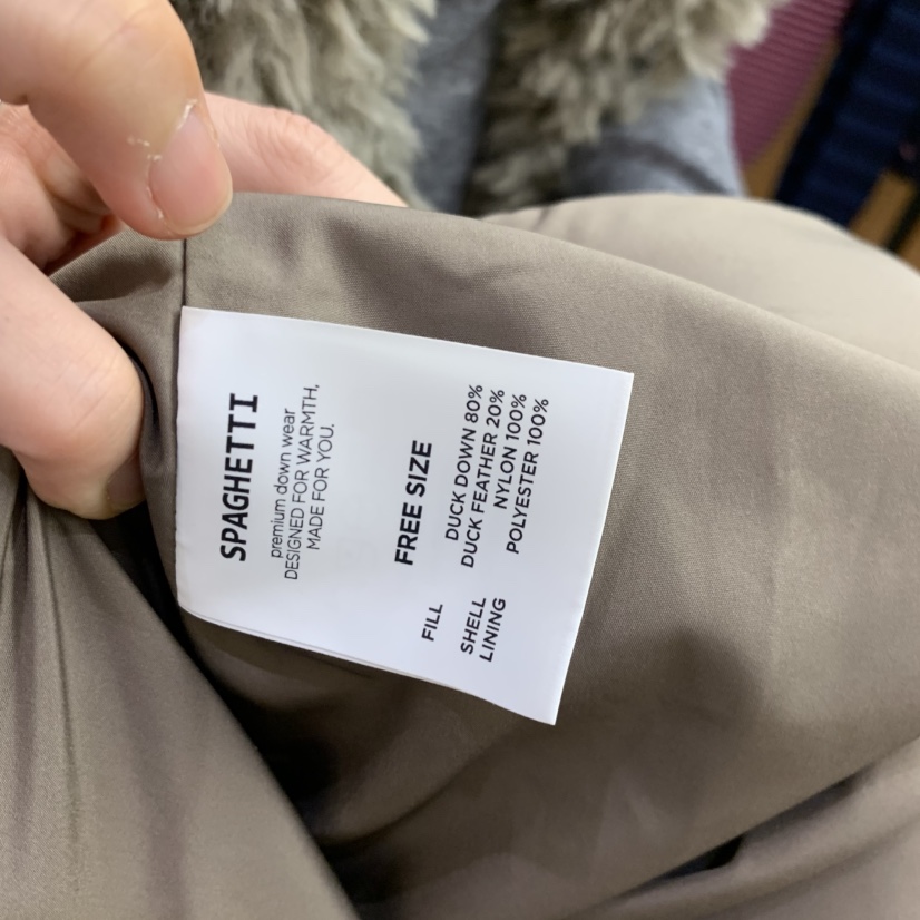 SPAGHETTI韓國代購女士新品休閑推薦真品人氣短款羽絨服鴨絨spaghetti短款羽絨服