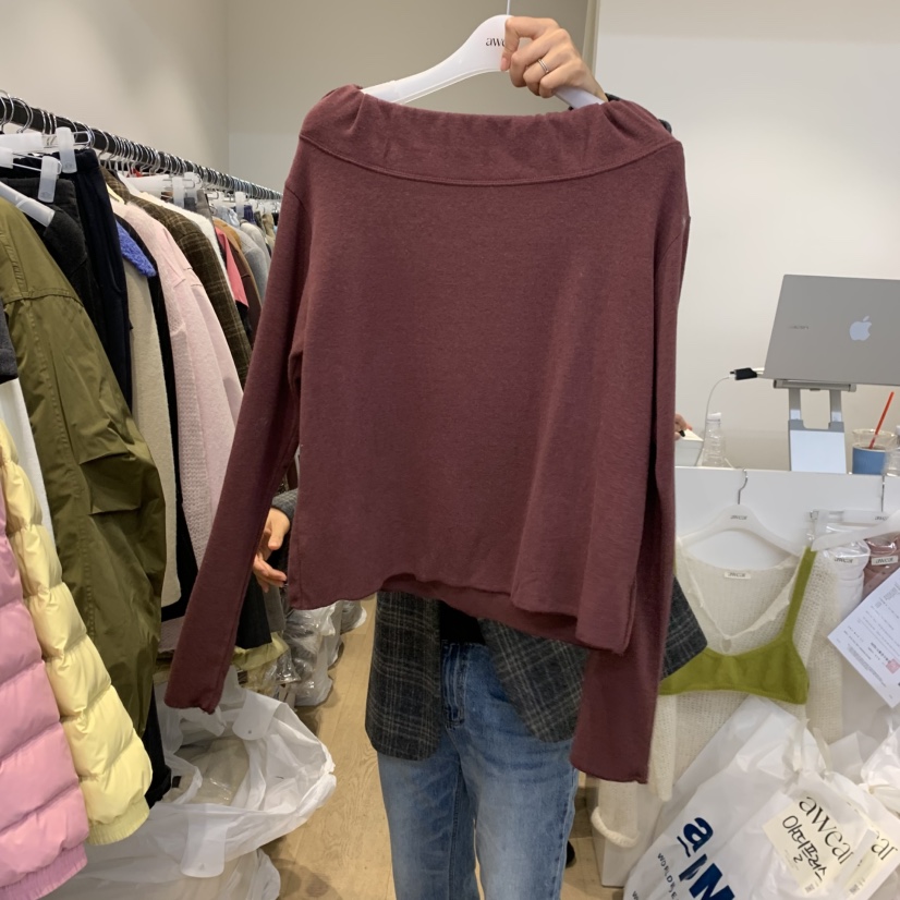 RUMIRU/AWEAR東大門直郵女士新品人氣休閑熱賣時尚長袖T恤awear/RUMIRU長袖T恤圖色2