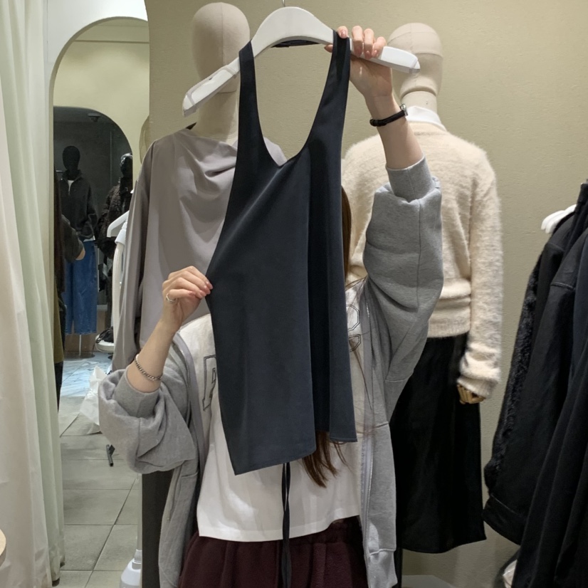 BROCCOLISALAD東大門實拍女裝新品人氣熱賣真品休閑吊帶背心BROCCOLISALAD吊帶/背心圖色1黑