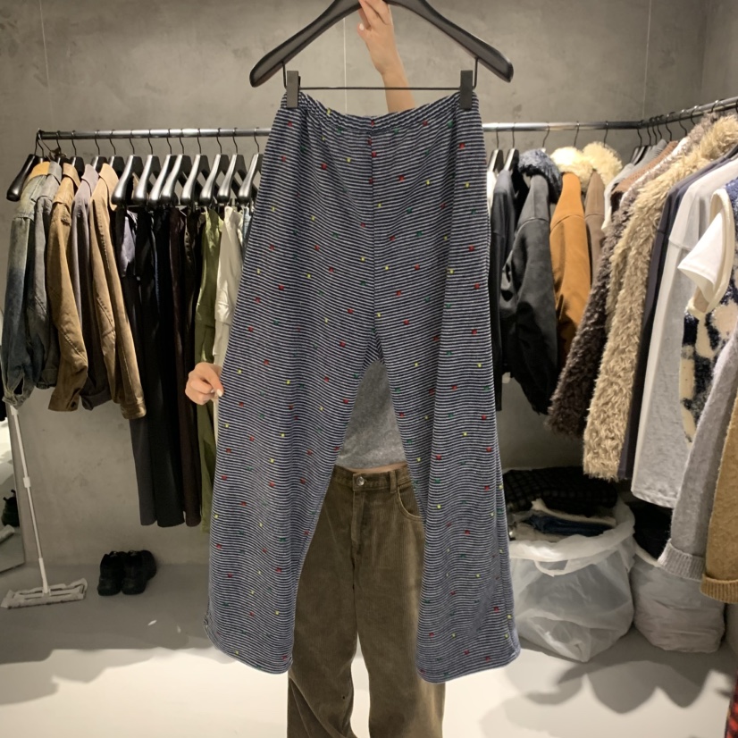 BALLOW STUDIO東大門實拍女士新品人氣熱賣時尚休閑褲條紋BALLOW STUDIO休閑褲