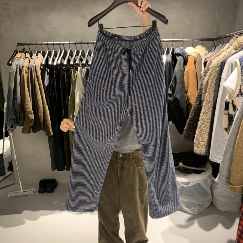 BALLOW STUDIO東大門實拍女士新品人氣熱賣時尚休閑褲條紋BALLOW STUDIO休閑褲圖色1