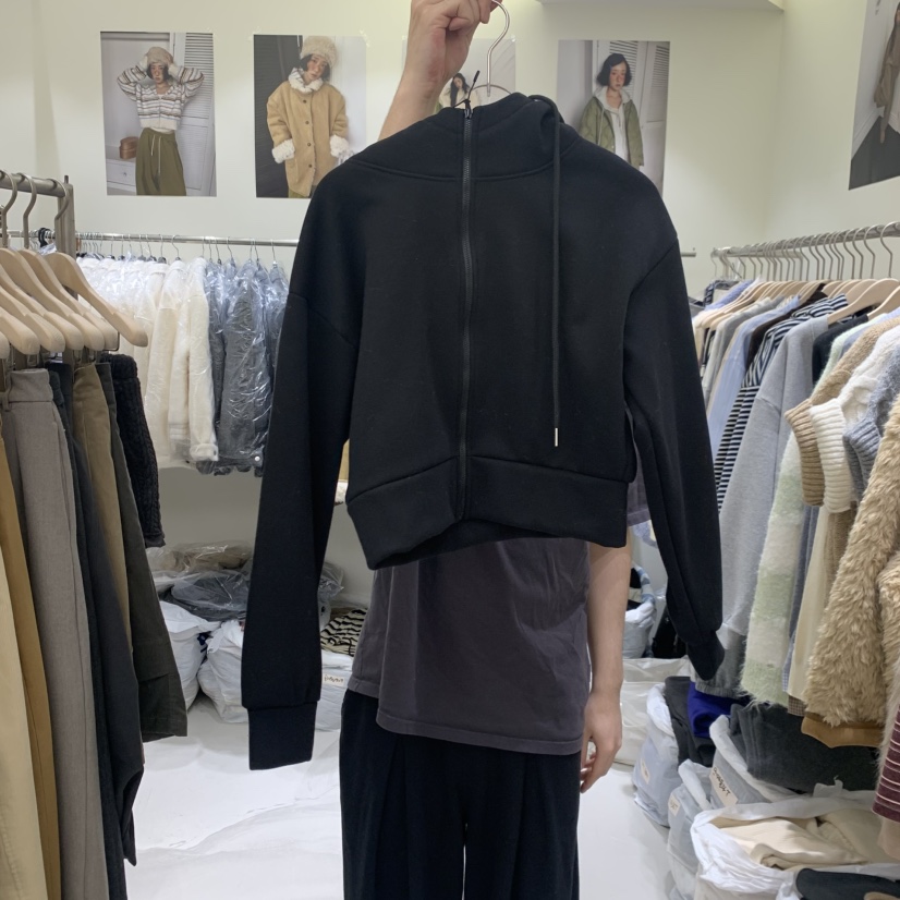 YUNBAL東大門代購女裝新品休閑推薦時尚真品衛衣加絨拉鏈YUNBAL衛衣圖色2