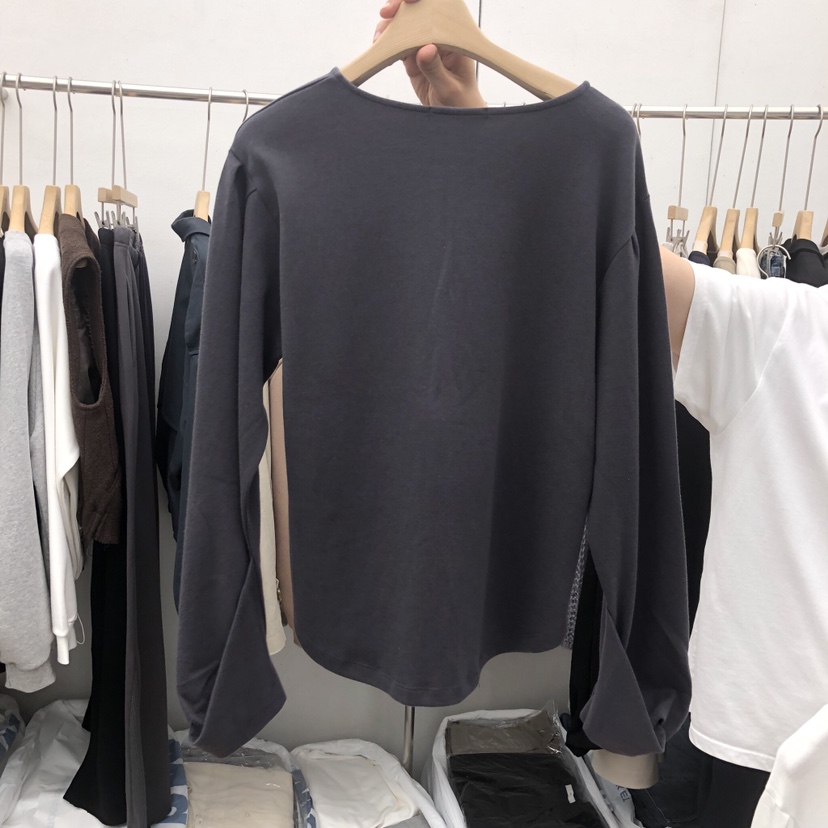 MOI-A東大門實拍女裝新品真品時尚人氣推薦熱賣休閑長袖T恤MOI-A長袖T恤