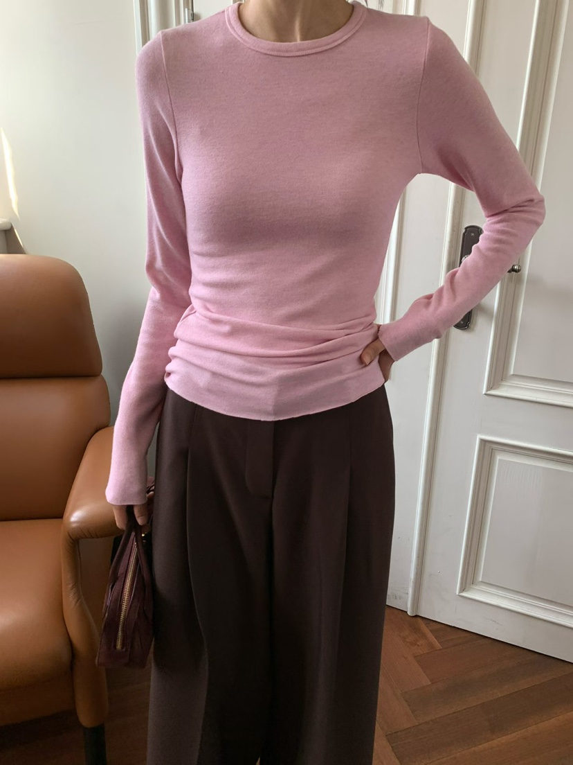PRIVIE/H/LOW GAUGE韓國代購女士新品休閑長袖T恤安哥拉PRIVIE/H/LOW GAUGE長袖T恤圖色4