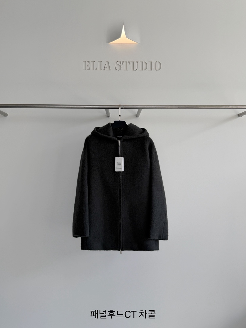 ELIA東大門實拍女士新款休閑推薦熱賣人氣時尚真品短款大衣ELIA STUDIO短款大衣圖色3墨色