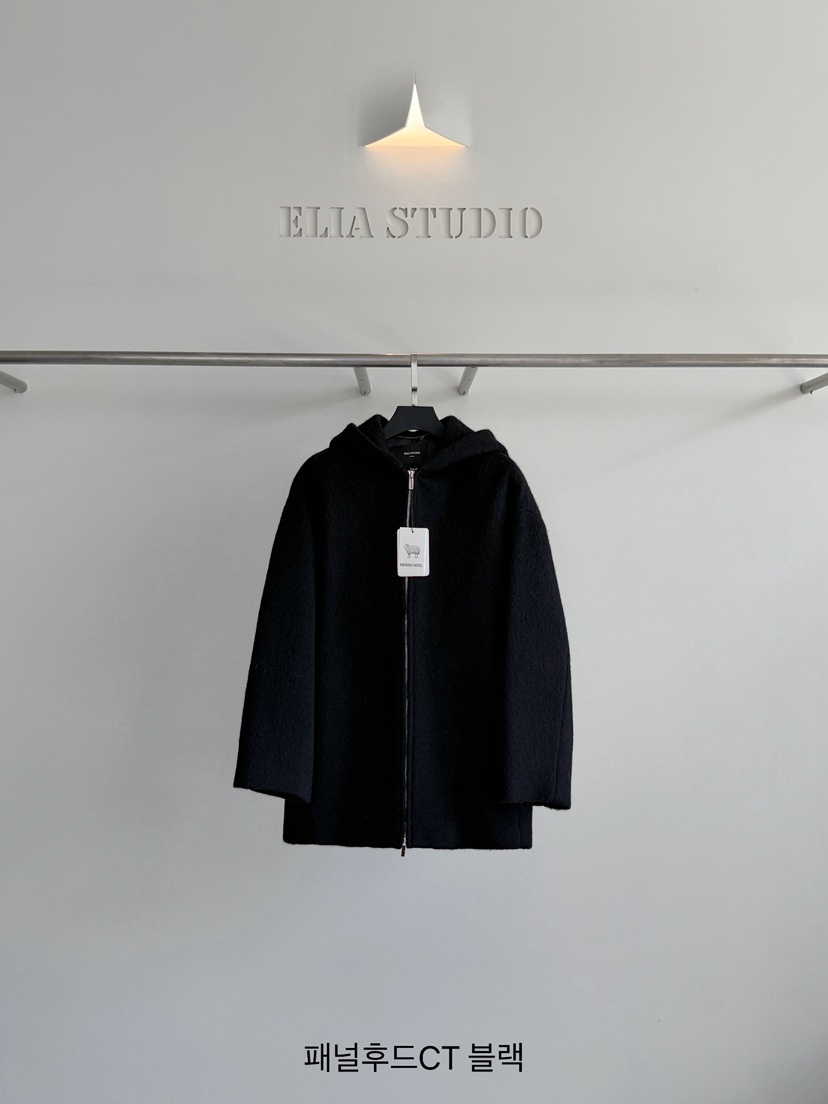 ELIA東大門實拍女士新款休閑推薦熱賣人氣時尚真品短款大衣ELIA STUDIO短款大衣圖色4黑色