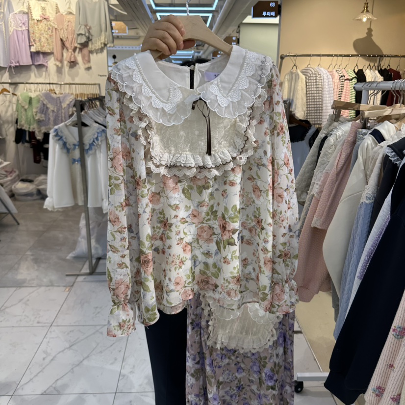 MS東大門直郵女裝新品人氣推薦真品熱賣休閑時尚襯衫蕾絲衫MS襯衫/蕾絲衫圖色2