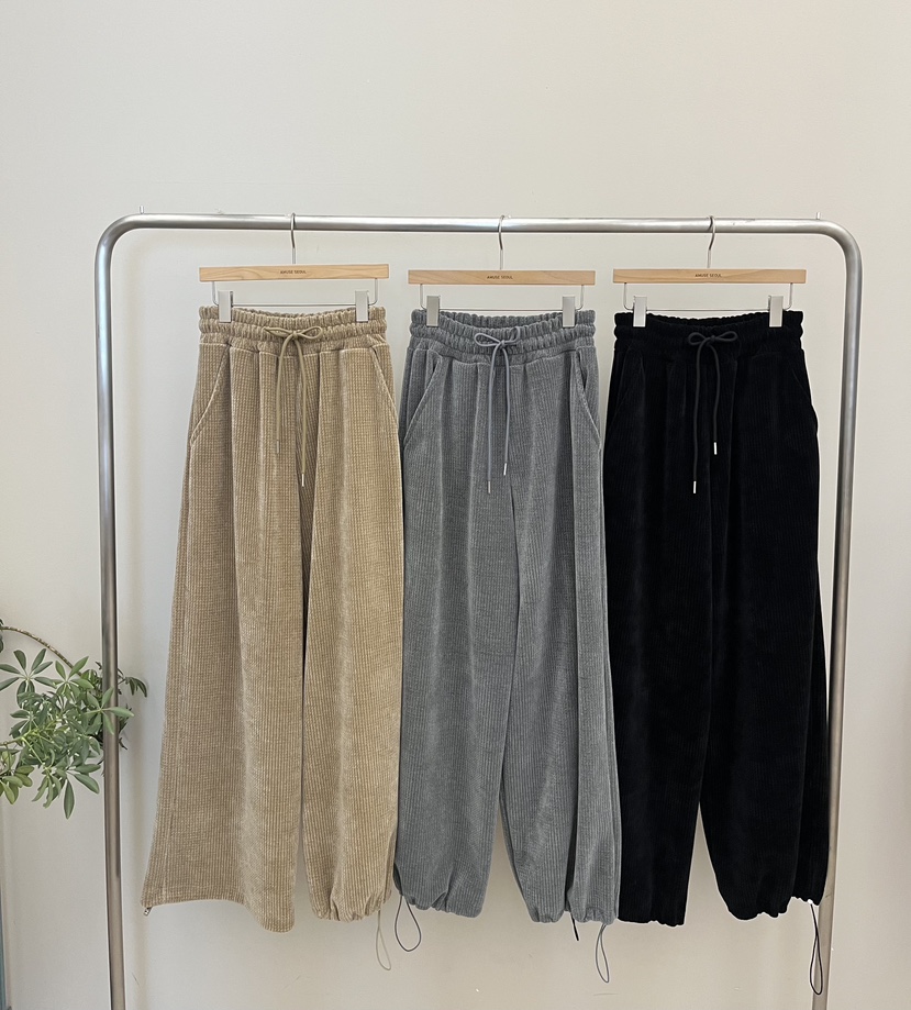 AMUSE SEOUL東大門直郵女裝新品熱賣休閑推薦休閑褲華夫格AMUSE SEOUL休閑褲